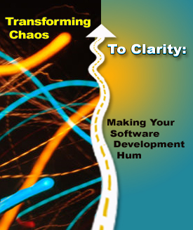 Graphic: Transforming Chaos to Clarity. Graphic designer: Judy Bell.